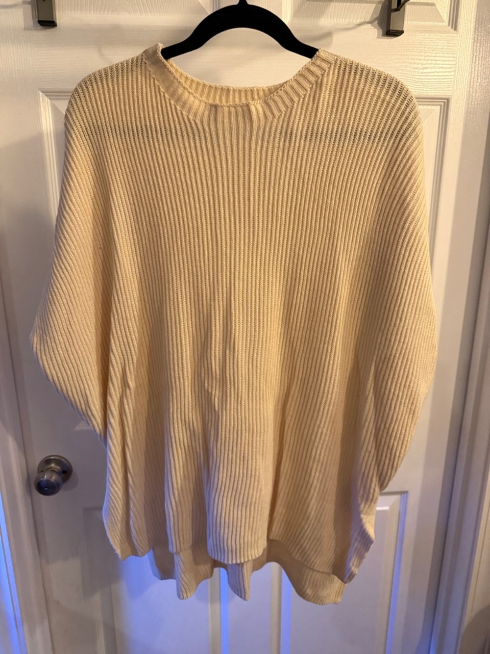 Classic Cream Ribbed Women’s Sweater